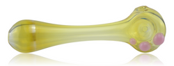 Fume Glass Pipe With Pink Mibs Side Fume Glass Pipe With Pink Mibs Side