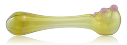 Fume Glass Pipe With Pink Mibs Fume Glass Pipe With Pink Mibs