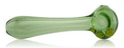 Green Glass Pipe With Neon Mibs Side Green Glass Pipe With Neon Mibs Side