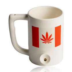 8oz Coffee Mug Pipe - Canada/Cannabis Flag 8oz Coffee Mug Pipe - Canada/Cannabis Flag