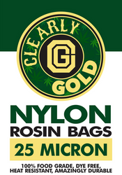 2.5" x 5" Clearly Gold 25 Micron Polyamide Rosin Bags - 25 Pack 2.5" x 5" Clearly Gold 25 Micron Polyamide Rosin Bags - 25 Pack