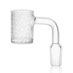 14mm Interlocking Diamonds Etched Quartz Banger