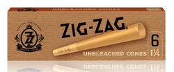 Zig-Zag Unbleached 1¼ Cones 6 Pack Zig-Zag Unbleached 1¼ Cones 6 Pack