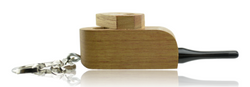Futo Wood Handpipe Mini Keychain Side Futo Wood Handpipe Mini Keychain Side