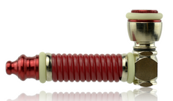 Anodized Coil & Glow in the Dark O Ring Metal Pipe in red Anodized Coil & Glow in the Dark O Ring Metal Pipe in red