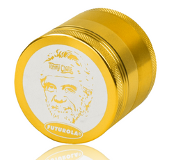 Futurola Tommy Chong 4 Piece Shredder Grinder in Gold Futurola Tommy Chong 4 Piece Shredder Grinder in Gold