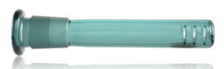 3" 14mm - 19mm Slitted Glass Downstem in Lake Green 3" 14mm - 19mm Slitted Glass Downstem in Lake Green