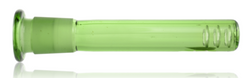 3" 14mm - 19mm Slitted Glass Downstem in Green 3" 14mm - 19mm Slitted Glass Downstem in Green