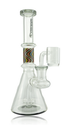 8" Pulsar Glass Hit of Wig Wag Beaker Rig Quarter Right 8" Pulsar Glass Hit of Wig Wag Beaker Rig Quarter Right