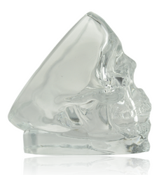 Luda Glass - Limited + Numbered Crystal Skull Dish Right Profile