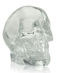 Luda Glass - Limited + Numbered Crystal Skull Dish Quarter Rgiht Luda Glass - Limited + Numbered Crystal Skull Dish Quarter Rgiht