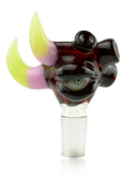 Ghost Cat 14mm Mutant Bowl in Red & Green Front Ghost Cat 14mm Mutant Bowl in Red & Green Front