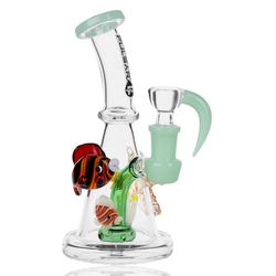 6.5" Pulsar Just Keep Swimming Glass Water Pipe Front 6.5" Pulsar Just Keep Swimming Glass Water Pipe Front