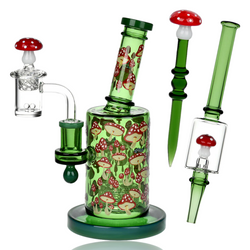 8" Pulsar Greatest Hits Glow Dab Rig Kit Shroomiez Design