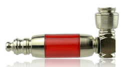 Large Nickel & Acrylic Chamber Metal Pipe in Red Large Nickel & Acrylic Chamber Metal Pipe in Red
