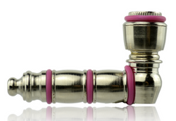 Nickel Metal Pipe With Coloured O Rings in Pink Nickel Metal Pipe With Coloured O Rings in Pink