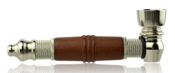 Pluto Nickel & Wood Pipe in Brown Pluto Nickel & Wood Pipe in Brown