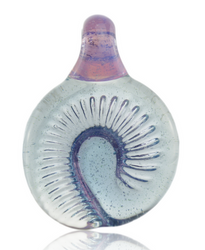 Erik Anders Glass Blue & Purple Ammonite Pendant Front