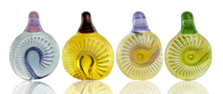 Erik Anders Glass Ammonite Pendants Erik Anders Glass Ammonite Pendants