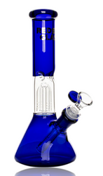 10" Red Eye Tree Perc Beaker in Sapphire Blue