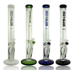 18" Nice Glass 9mm Straight Tube With Pinch Collection