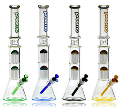22" Preemo Glass Double Tree Perc Beaker Tube Collection