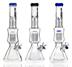 17" Nice Glass Cone To Double Tree Beaker