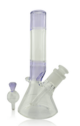 Disco Box Glass Purple Rain Set Mini Tube & Carb Cap