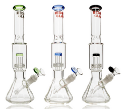 12" Red Eye Glass Dodecagon Water Pipe Collection