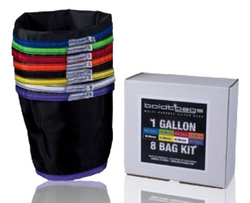 BoldtBags Classic 1 Gallon 8 Bag Kit with Bags Showing