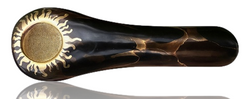Porcelain Gold Spoon in Black
