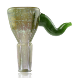 Walt C Glass 14mm Bowl Toner Tech Green Puzzle