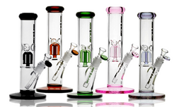 12" Nice Glass 4 Arm Perc Straight Water Pipes