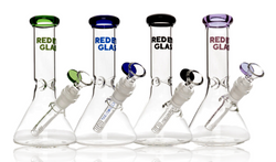 8" Red Eye Glass Beaker Tube In Box Water Pipes