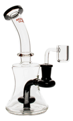 8" Red Eye Glass UFO Perc Concentrate Rig in Black