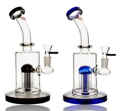 9" Red Eye Glass Overstand Bubblers