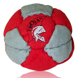 Trojan Footbag Hacky Sack in Red and Grey