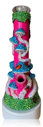 10" Zazzle Bedazzled Mushroom Beaker Front