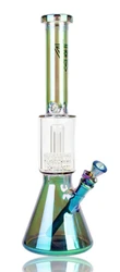 16" Red Eye Tek Green Metallic Terminator Finish Dual Chamber Beaker Tube