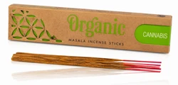 Organic Goodness Cannabis Masala Incense box with cannabis-scented incense sticks