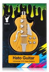 HATO Guitar 650mAh Wood Grain 510 battery in retail packaging
