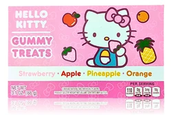 Hello Kitty Gummy Treats 3.1oz theater box with Strawberry, Apple, Pineapple and Orange flavours