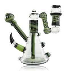 Nish Glass Green Horn Rig With Drop Down Right Profile