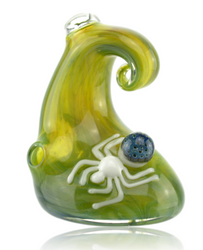 Christina Cody Green & White Dew Drop Creature Pipe  Quarter Right Back Christina Cody Green & White Dew Drop Creature Pipe  Quarter Right Back