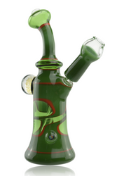 STF Glass 10mm Green & Orange Twisted Encalmo Mini Quarter Right STF Glass 10mm Green & Orange Twisted Encalmo Mini Quarter Right