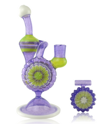Pajay Glass Deepcut Carved Recycler With Matching Pendant Right Profile With Pendant Pajay Glass Deepcut Carved Recycler With Matching Pendant Right Profile With Pendant
