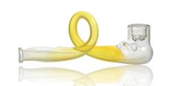 Glass Alchemy Looped Hand Pipe side profile Glass Alchemy Looped Hand Pipe side profile