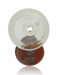 NICE GLASS AMBER 18MM CONE BOWL