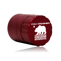 Red 1.85" 4 Piece Homegrown Grinder By Cali Crusher Closed side profile Red 1.85" 4 Piece Homegrown Grinder By Cali Crusher Closed side profile