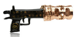 Kuhns & Sokol Black Jewelled Glock With Silencer Pendant Side Kuhns & Sokol Black Jewelled Glock With Silencer Pendant Side